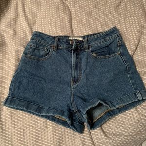 High waist mom denim shorts